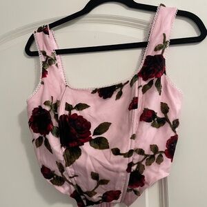 Pink corset top
